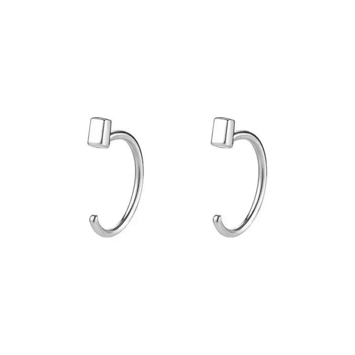 Boucles d'oreilles gothiques en forme d'épines de couleur argent pour femmes et hommes, adolescentes