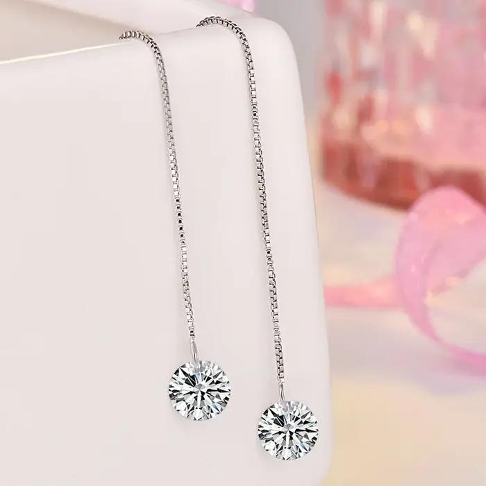 Boucles doreilles pendantes cristal femmes mode ronde elegantes accessoires elegance special occasion