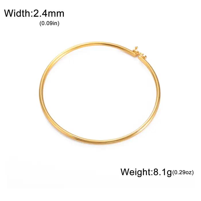 Lucktune bracelet acier inoxydables mode métal Simple manchette Bracelets