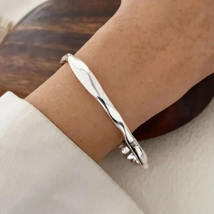 Bracelet en métal 100% argent Sterling 925 massif pour femmes et hommes