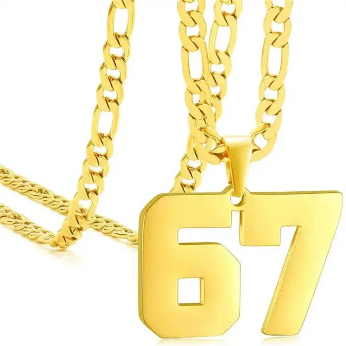 67 Collier Six Seven Meme Pendentif Nouveauté Numéro Bijoux Cadeau pour Femmes et Hommes