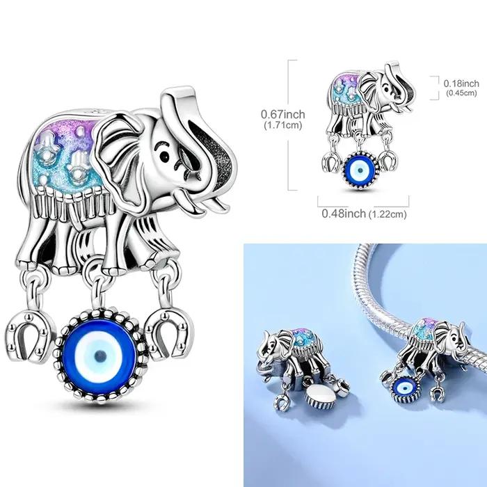 Offres spéciales 925 breloques en argent Sterling perles oeil du diable main de Fatima croix