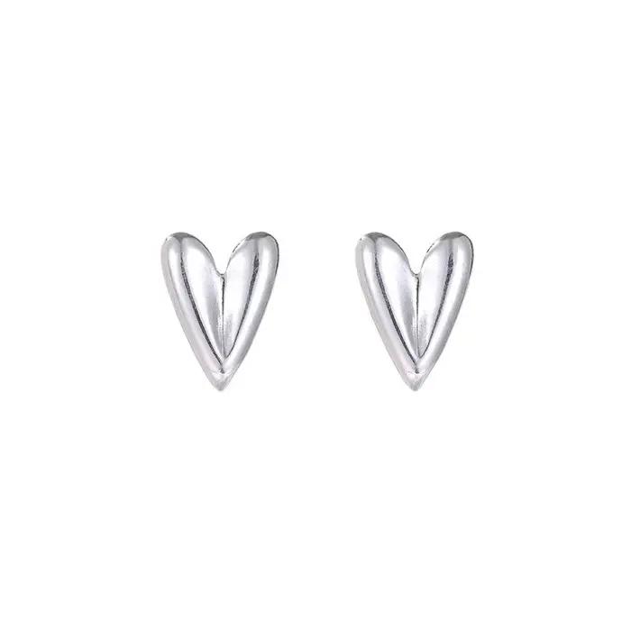 Boucles d'oreilles Huggie en forme de cœur pour femmes