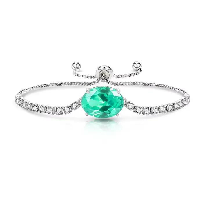 Bracelet en Zirconia 8 carats – Bijou de luxe élégant en cristal coloré – Cadeau raffiné