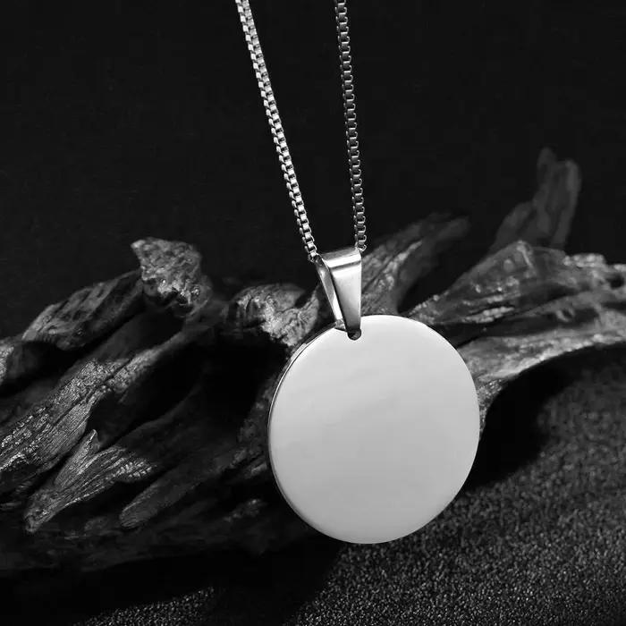 Collier personnalisé en acier inoxydable avec gravure de photo ou texte pour femmes occasions spéciales anniversaires fiançailles cadeau d'anniversaire mariage