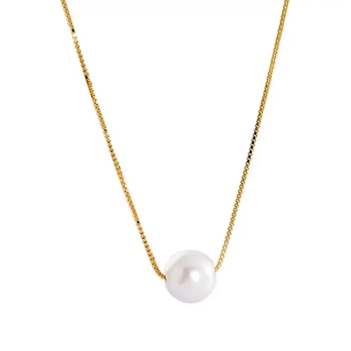Collier en nacre pour femmes, argent Sterling 925, design géométrique, bijoux de mariage et soirées élégantes