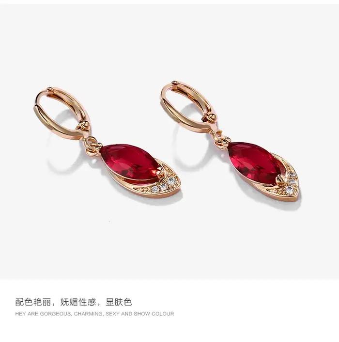 Boucles d'oreilles en or rose véritable 14 carats pour femmes