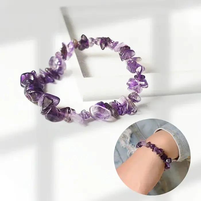 Bracelet en pierre de cristal naturel pour femmes