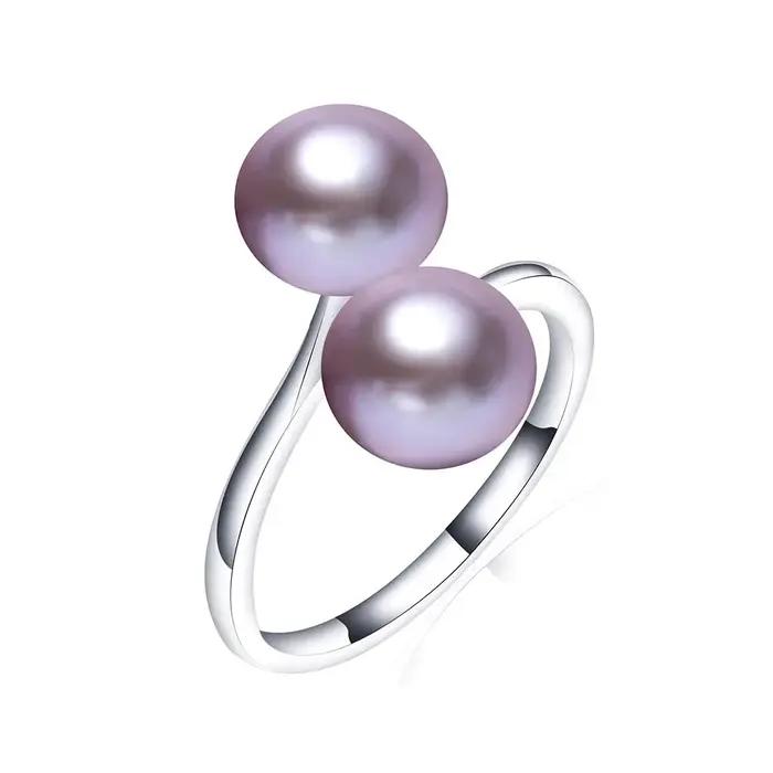 Nouvelle Arrivée 2026 – Bague Ajustable en Perle d'Eau Douce Naturelle Noire