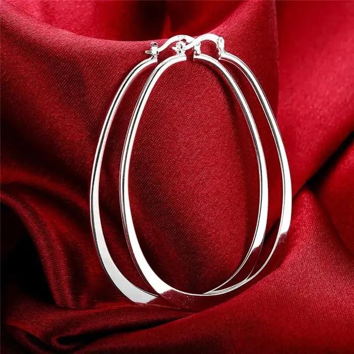 Boucles d'oreilles à breloques en argent Sterling 925, haute qualité, mode pour femmes, bijoux à géo