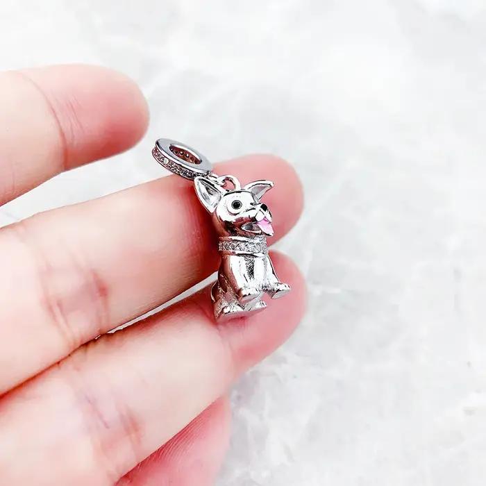 Nouveau pendentif à breloque Corgi chien 925 en argent Sterling bijoux de mode pour femme cadeau mignon