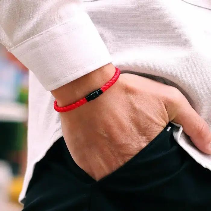 Bracelet en corde de quille de qualité supérieure bracelet magnétique de couple porte-bonheur pour la richesse et la prospérité symbole de réussite pour hommes et femmes