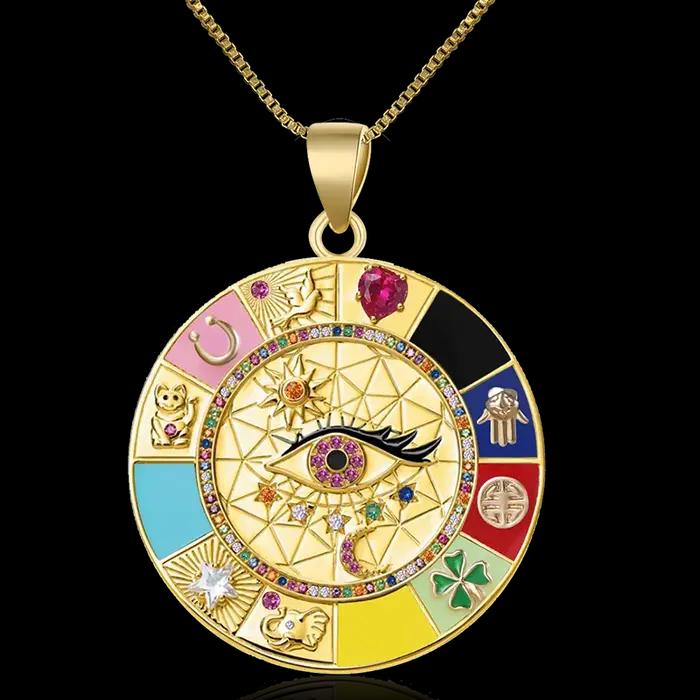 Collier avec pendentif mauvais œil grec pour femmes style moderne protection et élégance pour anniversaires et occasions spéciales