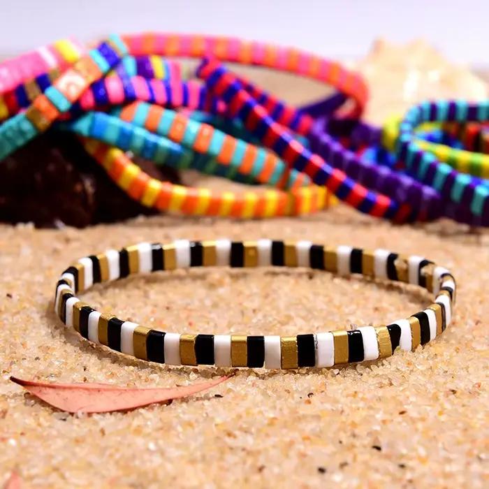 Lune fille coloré Miyuki Bracelets pour femme à la mode charme Wrap Tila Delica perles Boho Surf Pulseras Mujer bijoux livraison directe