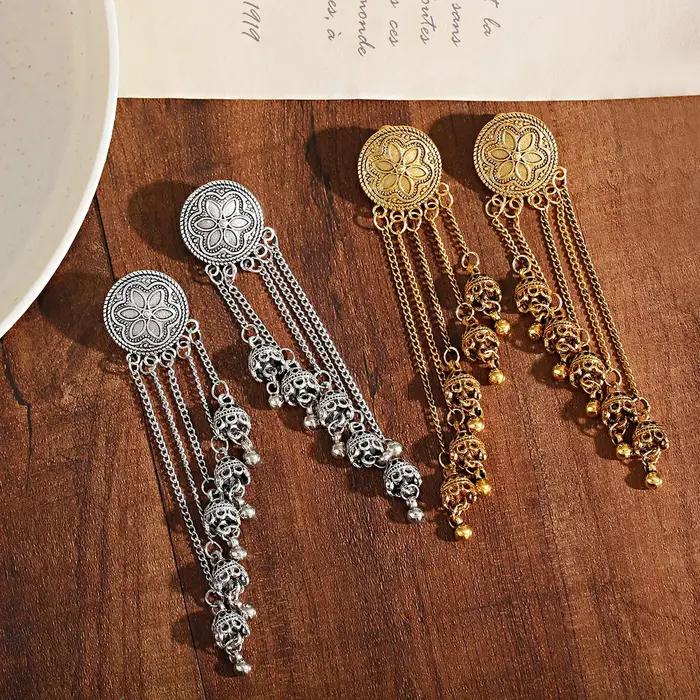 Boucles d'oreilles indiennes Jhumka pour femmes