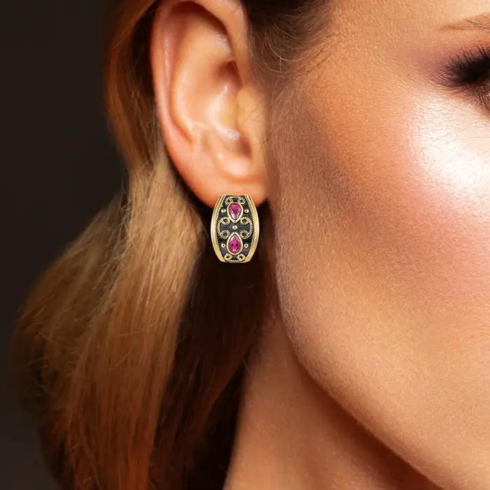 Boucles d'Oreilles en Argent Sterling 925 pour Femme