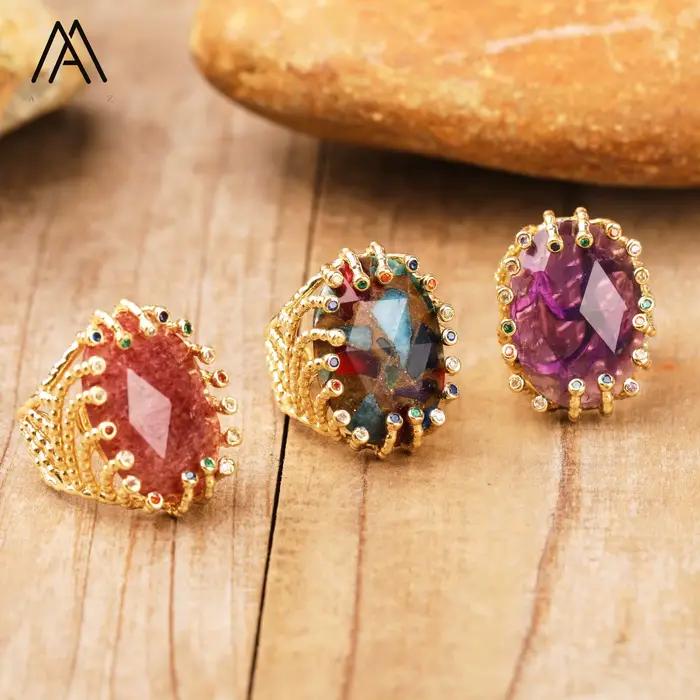 Bague en cristal naturel