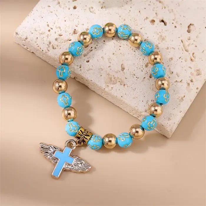 Bracelet de perles colorées fait main à la mode pour femmes
