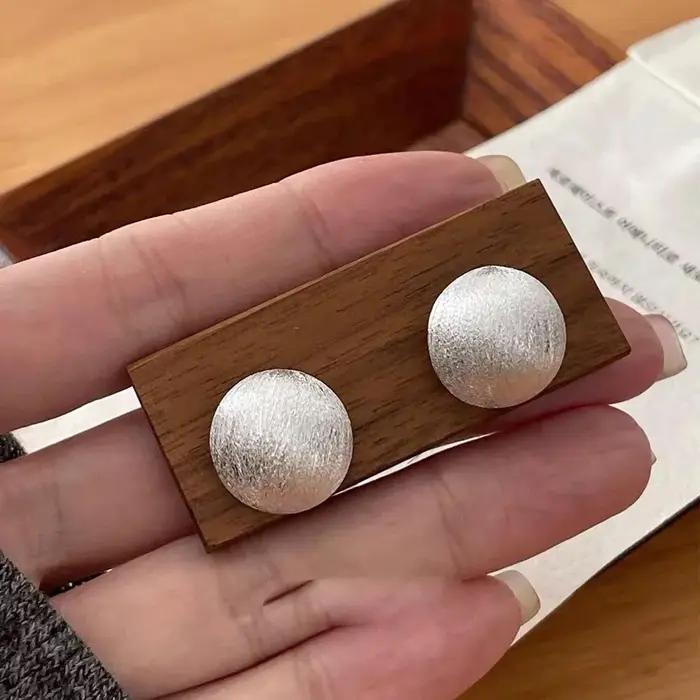 BF Club 925 boucles d'oreilles en argent Sterling pour les femmes à la mode Simple brillant boule boucle d'oreille bijoux prévenir l'allergie accessoires de fête