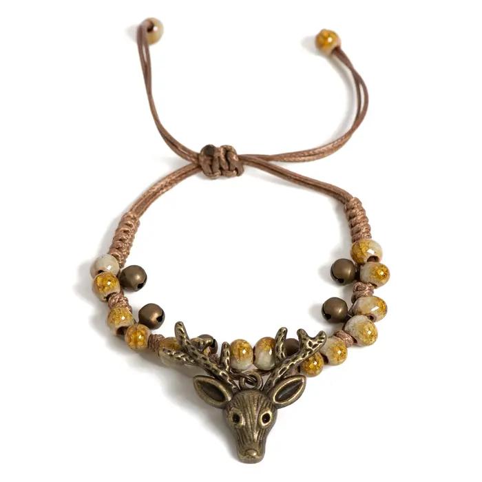 Bracelet petit fauve en céramique d'élan pour femmes