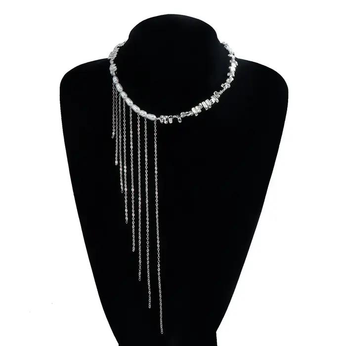 Collier ras du cou en Imitation de perles pour femmes