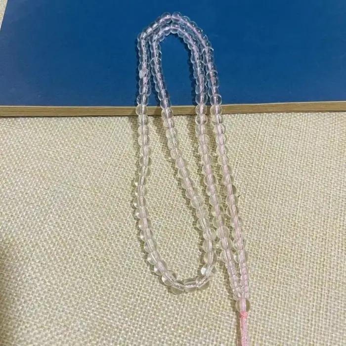 Collier en corde tressée multicolore avec perles de verre cristal et pendentif en jade pour femmes occassions spéciales ethnic style bracelet-collier