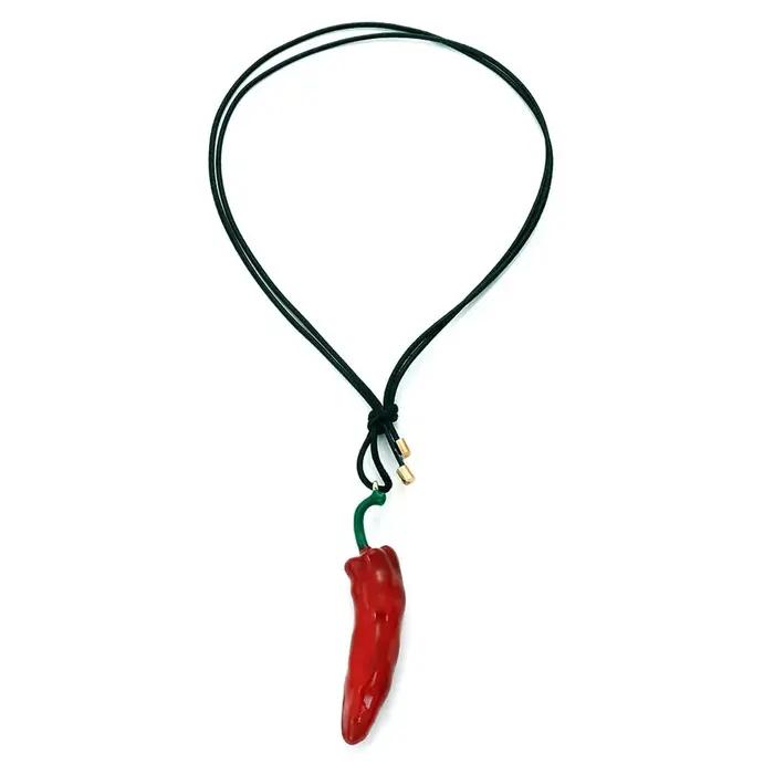 Collier pendentif ULBelle rouge pour femmes style boho fête de vacances bijou fantaisie cadeau spécial