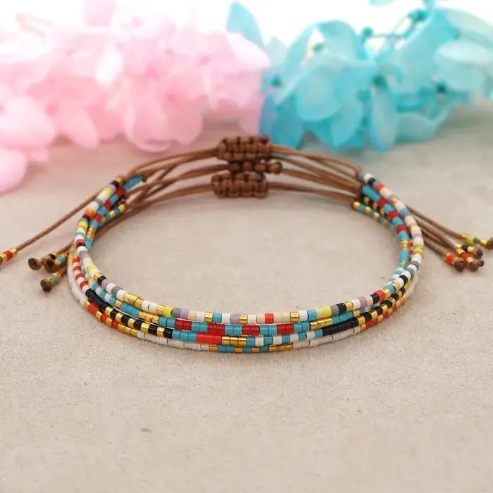 Go2Boho Miyuki Bracelets de perles Simple mince Bracelet bohème Pulsera Style natif bijoux brassard pour femmes