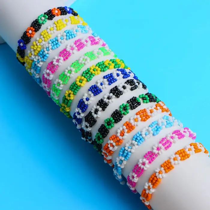Bracelets multicolores en perles de pop-corn pour femmes