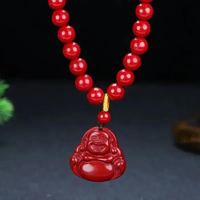 Collier pendentif cinabre, modèle polyvalent à la mode, nouveau