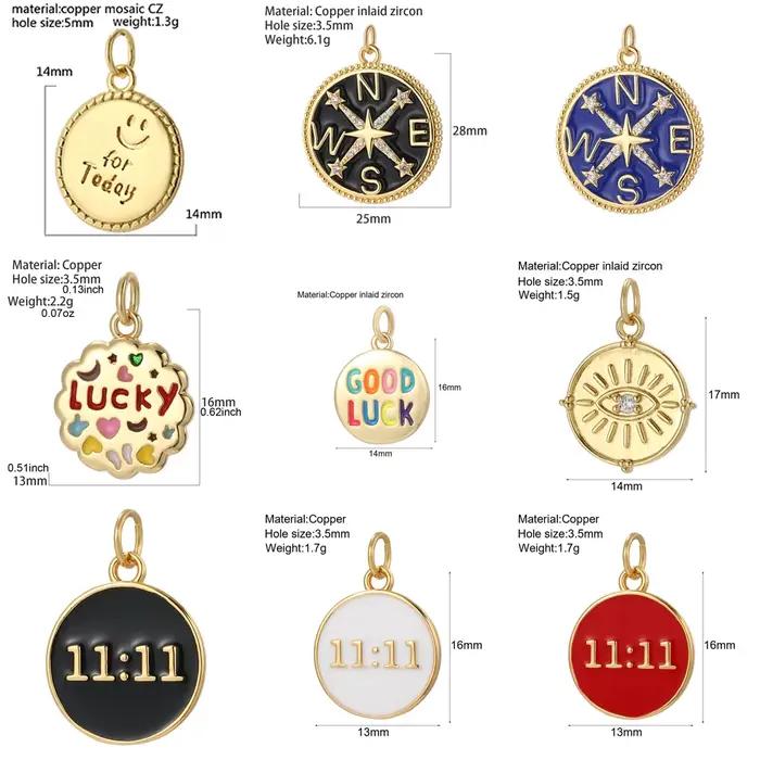 Breloques pendentif bohème pour la fabrication de bijoux, collier, Bracelet, boucles d'oreilles, couleur or, porte-bonheur, accessoires Dijes