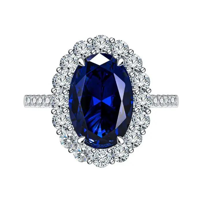 MUSHAN – bague de luxe en argent Sterling 925 pour femmes, 4.4 carats, 8x12mm, pierres précieuses ov