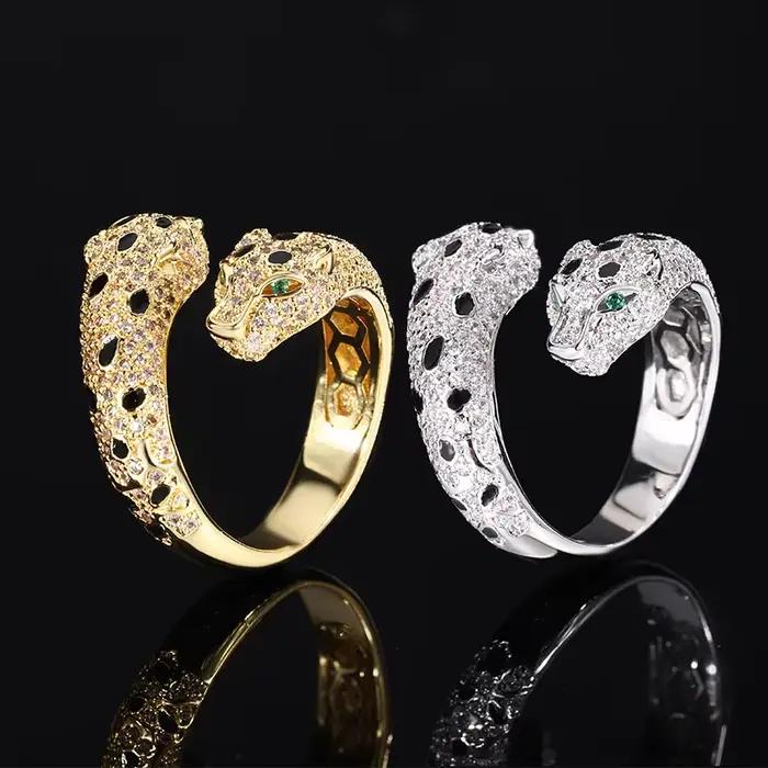Bague léopard réglable avec motif animalier de Rotterdam
