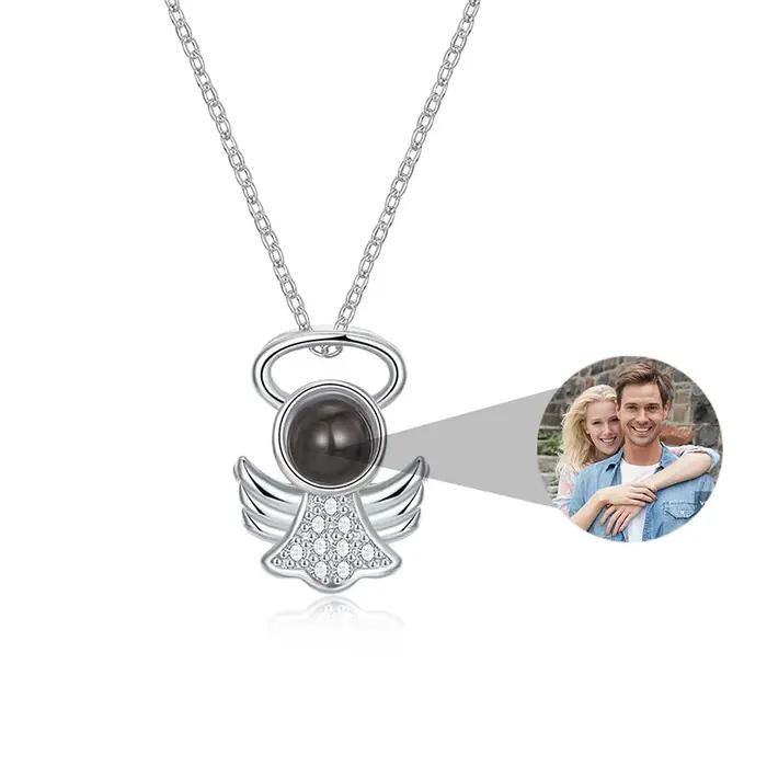 Collier personnalisé avec photo à l'intérieur pour homme et femme style moderne cadeau occasion spéciale souvenirs précieux