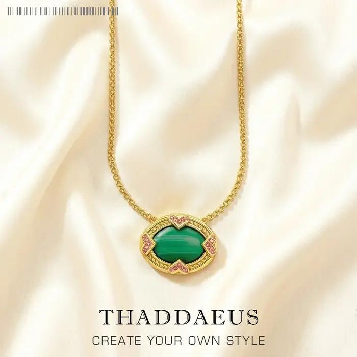 Collier ovale vert or été, flambant neuf, bijoux fins, en argent Sterling 925, cadeau Vintage pour f