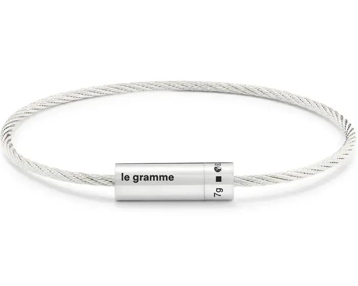 Bracelet en corde couleur argent LE pour hommes et femmes