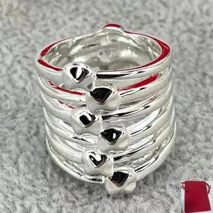 Bague Géométrique Vintage Espagne 2026 en Métal Doré et Argenté, Accessoire de Bijouterie, Cadeau Cr