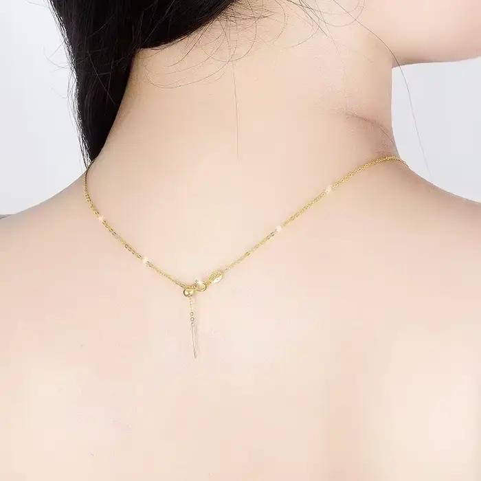 Trustdavis – collier universel en argent 925 véritable pour femmes, chaîne à croix, à la mode, pour usage quotidien, pendentif DIY, bijoux fins, DC27