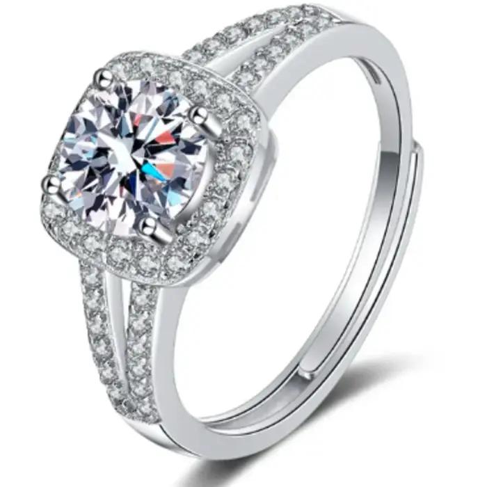 Bague carrée polyvalente en forme de V BR 1CT