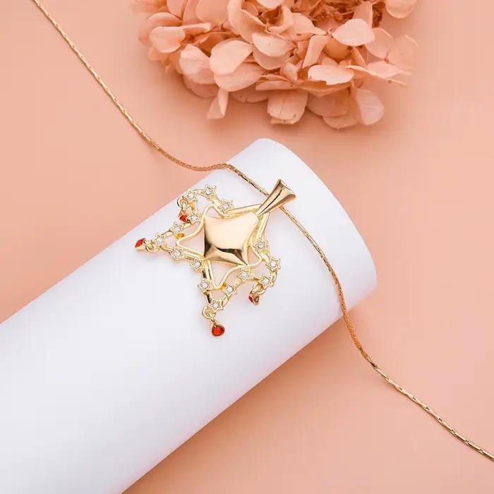 Y2k – collier avec pendentif étoile pour femmes, accessoire en Zircon, à la mode, accessoires de fête de rencontre, bijoux