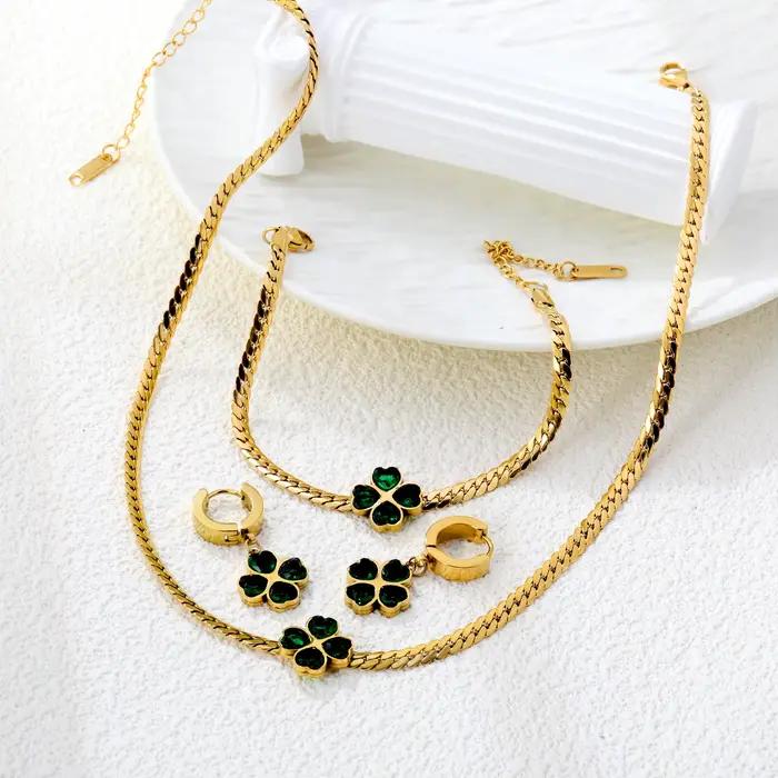 Ensemble de bijoux tendance de luxe léger avec collier