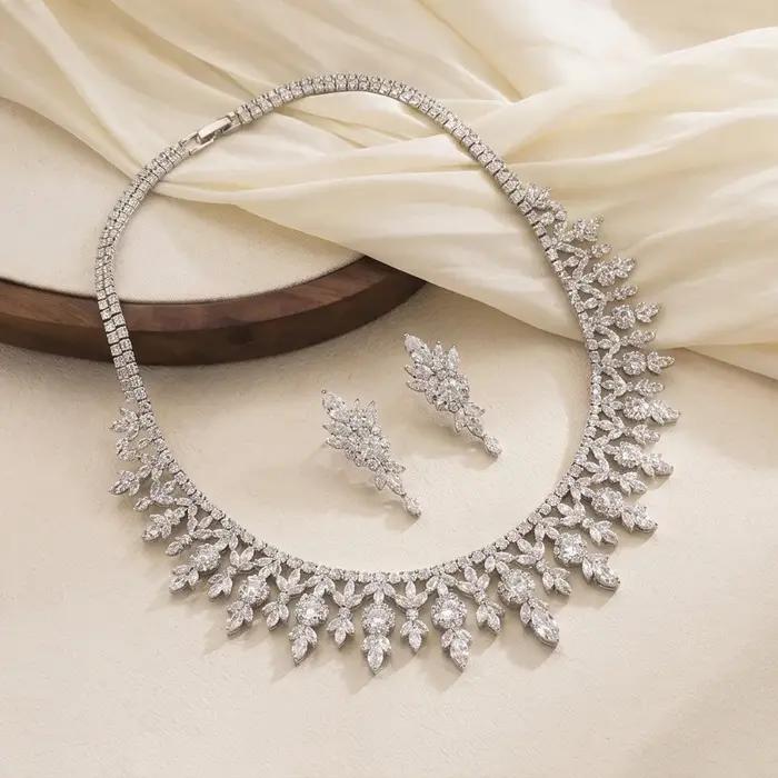 Parures de bijoux de luxe 2 pièces pour femmes