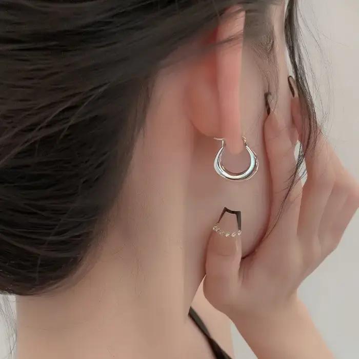 ANENJERY – boucles d'oreilles en forme de croissant pour femmes
