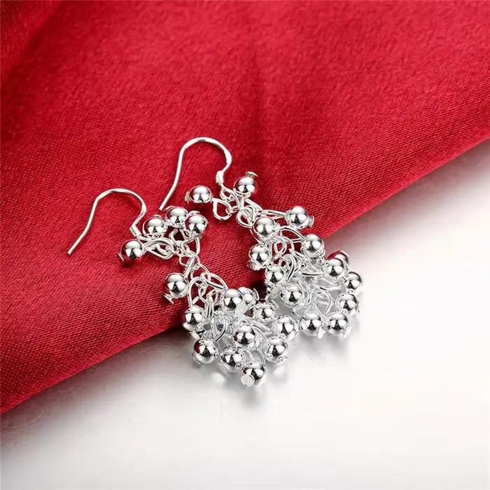 Boucles d'oreilles pendantes en argent regardé 925 pour femmes