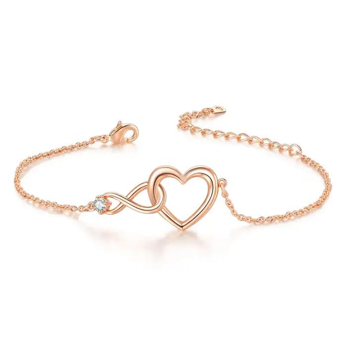 INS – bracelets à breloques en forme de cœur pour femmes