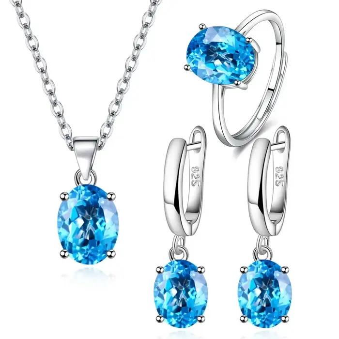 Ensembles de bijoux en argent Sterling 925 pour femmes