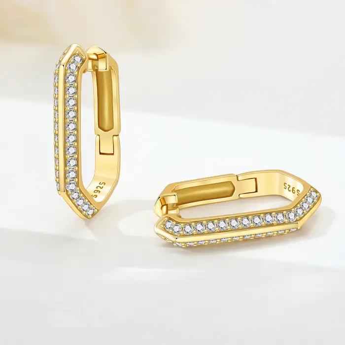 Orstarry – boucles d'oreilles octogonales géométriques en argent Sterling S925