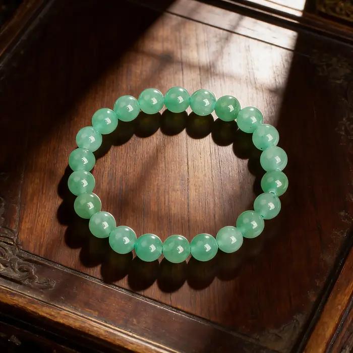 Bracelet en pierre naturelle aventurine avec perles Reiki pour booster de vitalité et porte-bonheur unisexe occasions spéciales