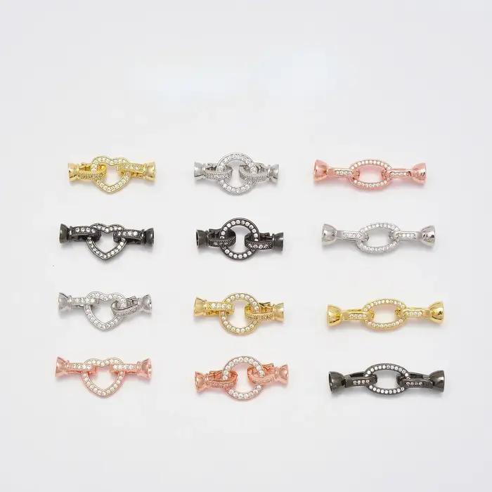 Connecteur pavé en forme de cœur pour bijoux élégant en métal couleur or argent rose pour colliers bracelets et accessoires création bijoux occasions spéciales