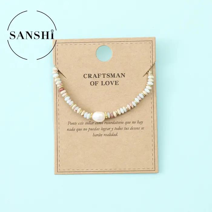 Bracelet de perles serpentines naturelles de Style station bohème pour femmes